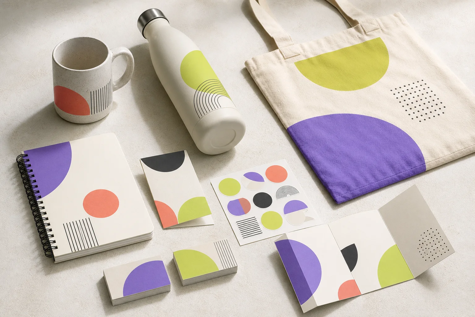 Papelería, stickers, taza, termo y bolsa personalizados